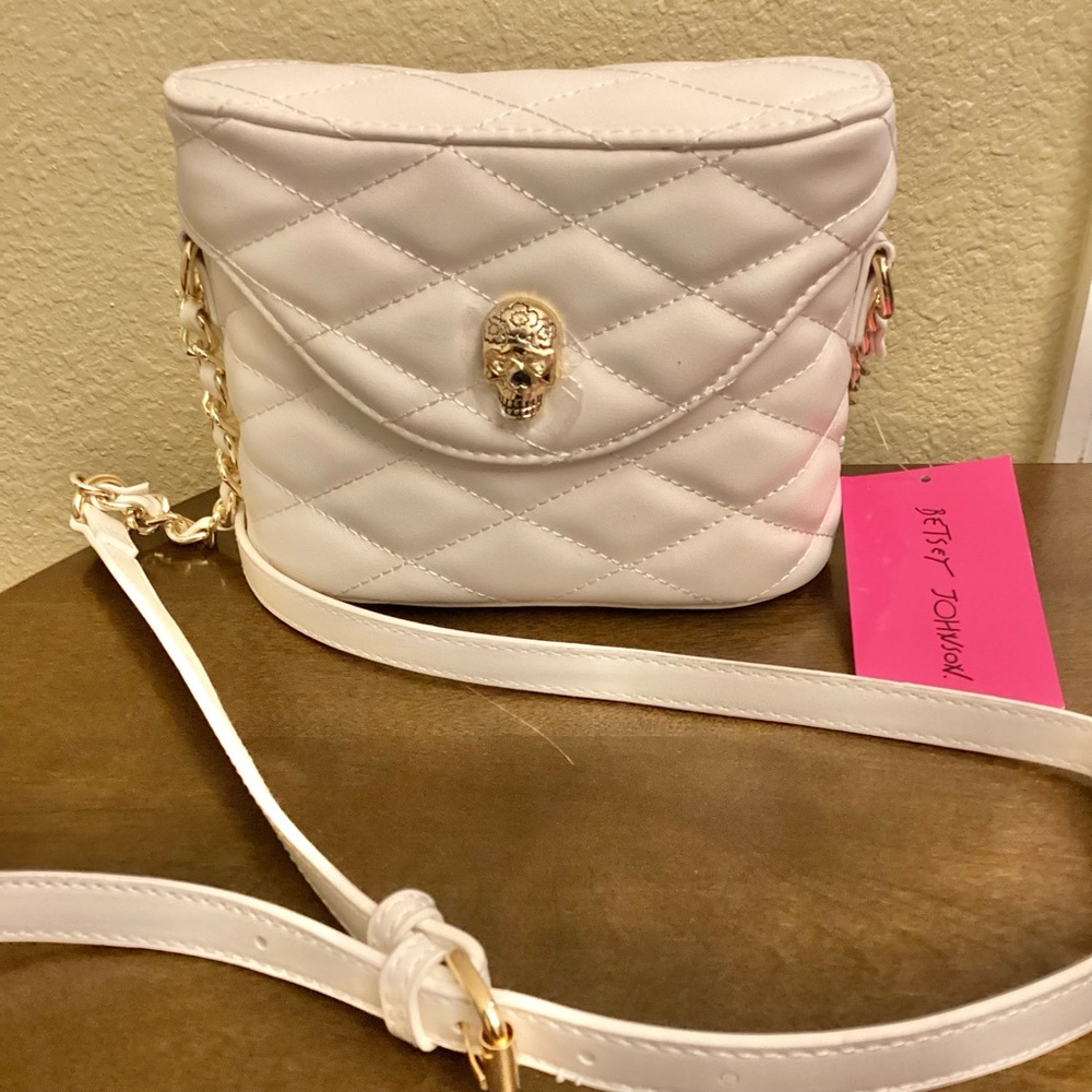 White Quilted Crossbody Bag